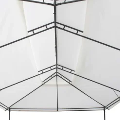 Best FinePRICE Huvimaja verhoilla 600x298x270 cm 180 g/m² valkoinen