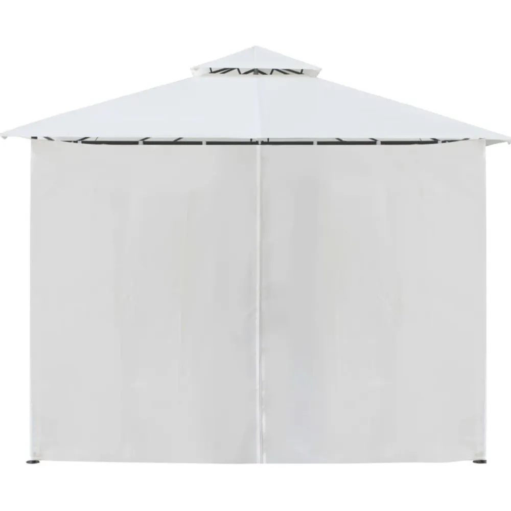 Best FinePRICE Huvimaja verhoilla 600x298x270 cm 180 g/m² valkoinen