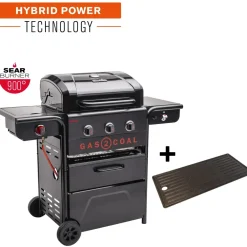 New Char-Broil Hybridigrilli Gas2Coal 2.0 330 Special Edition, 3 poltinta, pihvinpaistopoltin