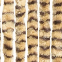 New FinePRICE Hyönteisverho beige ja ruskea 90x220 cm chenille