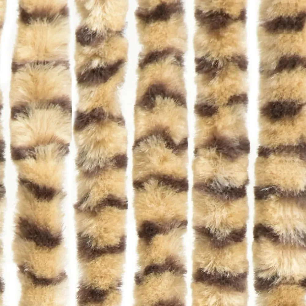 New FinePRICE Hyönteisverho beige ja ruskea 90x220 cm chenille