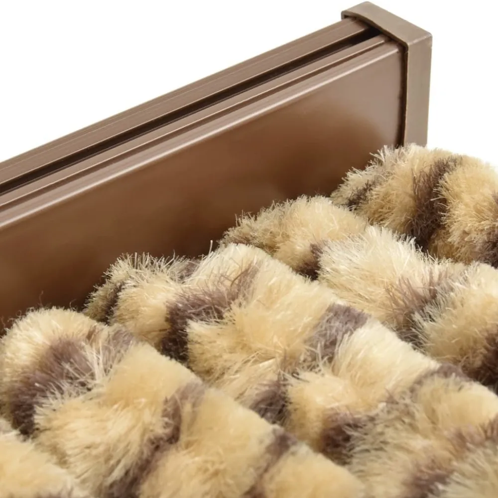 New FinePRICE Hyönteisverho beige ja ruskea 90x220 cm chenille