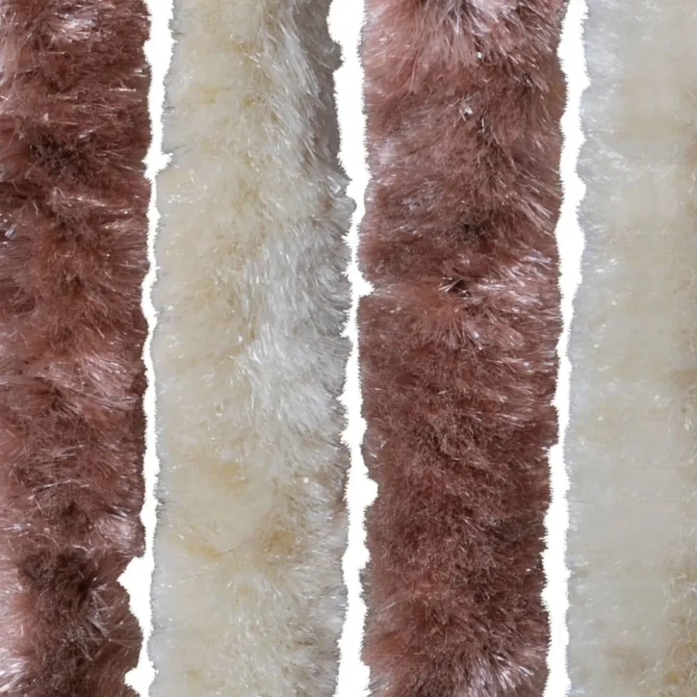 Outlet FinePRICE Hyönteisverho beige ja vaaleanruskea 90x200 cm chenille