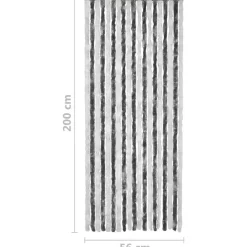 Sale FinePRICE Hyönteisverho harmaa ja valkoinen 56x200 cm chenille
