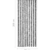 Outlet FinePRICE Hyönteisverho harmaa ja valkoinen 90x200 cm chenille