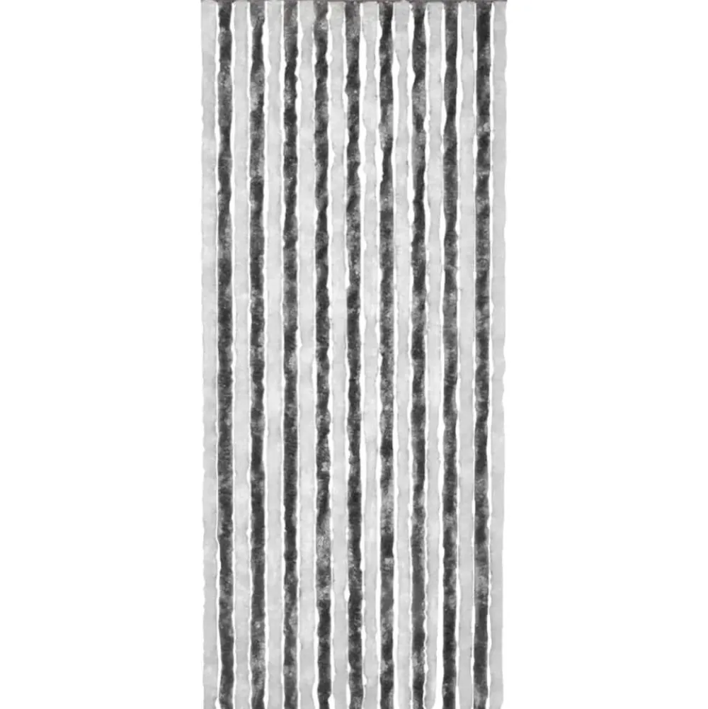 Outlet FinePRICE Hyönteisverho harmaa ja valkoinen 90x200 cm chenille