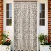 New FinePRICE Hyönteisverho harmaanruskea ja valkoinen 56x185 cm chenille