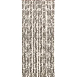 New FinePRICE Hyönteisverho harmaanruskea ja valkoinen 56x185 cm chenille