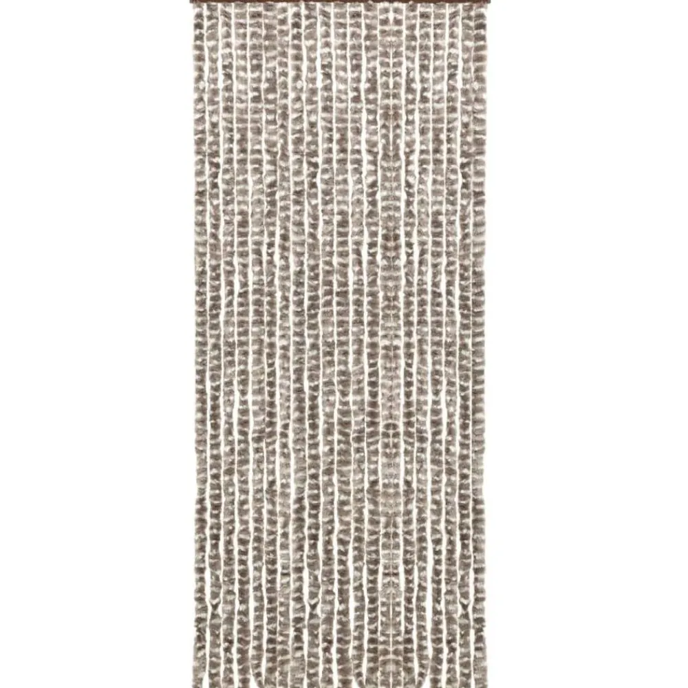 New FinePRICE Hyönteisverho harmaanruskea ja valkoinen 56x185 cm chenille