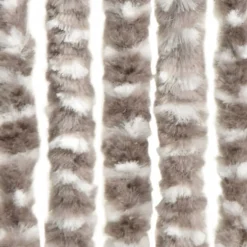New FinePRICE Hyönteisverho harmaanruskea ja valkoinen 56x185 cm chenille