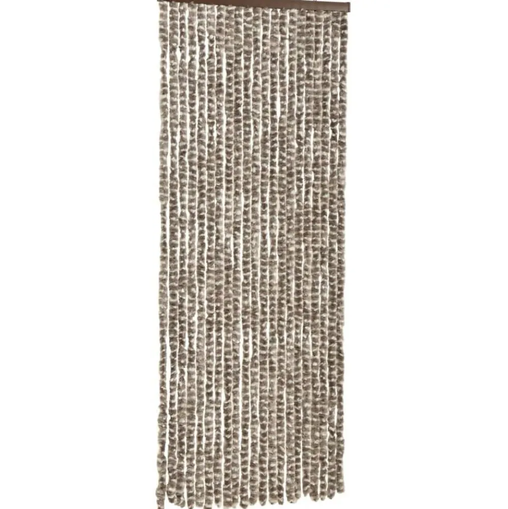 New FinePRICE Hyönteisverho harmaanruskea ja valkoinen 56x185 cm chenille