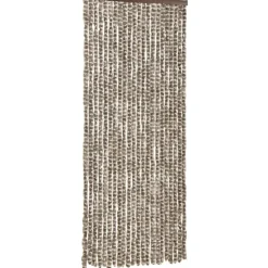 FinePRICE Hyönteisverho harmaanruskea ja valkoinen 90x220 cm chenille