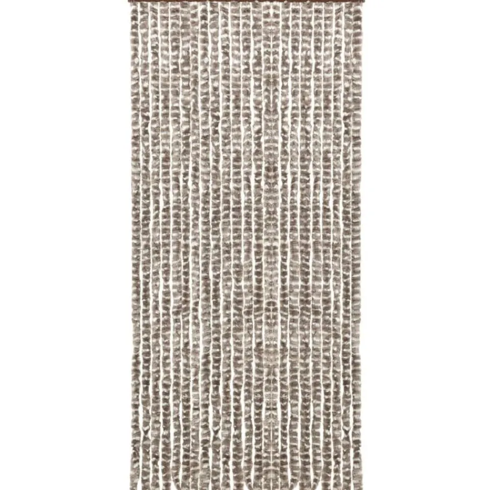 FinePRICE Hyönteisverho harmaanruskea ja valkoinen 90x220 cm chenille