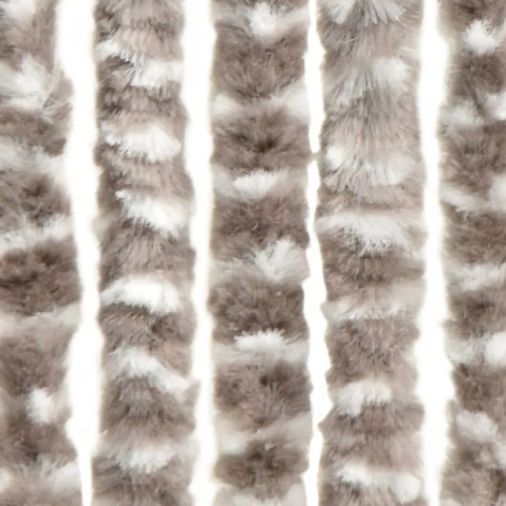 Clearance FinePRICE Hyönteisverho harmaanruskea ja valkoinen 100x220 cm chenille