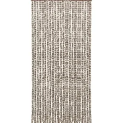 Clearance FinePRICE Hyönteisverho harmaanruskea ja valkoinen 100x220 cm chenille