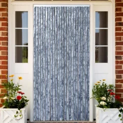 FinePRICE Hyönteisverho hopea 90x220 cm chenille