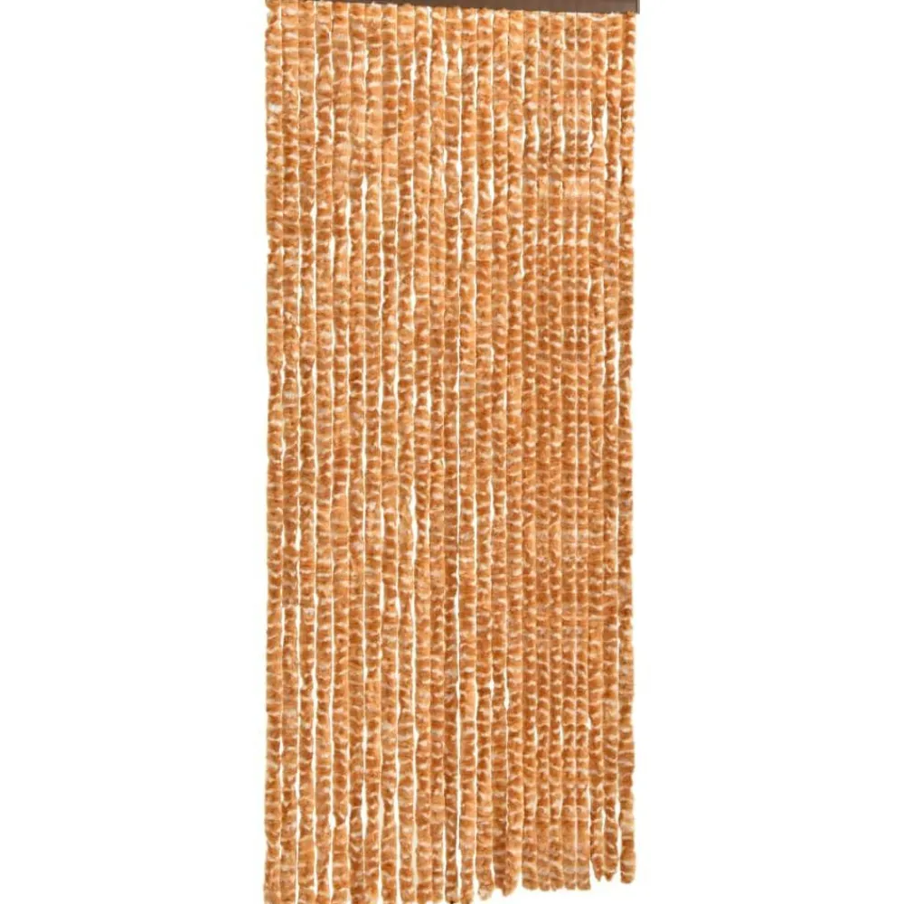 FinePRICE Hyönteisverho okra ja valkoinen 100x220 cm chenille