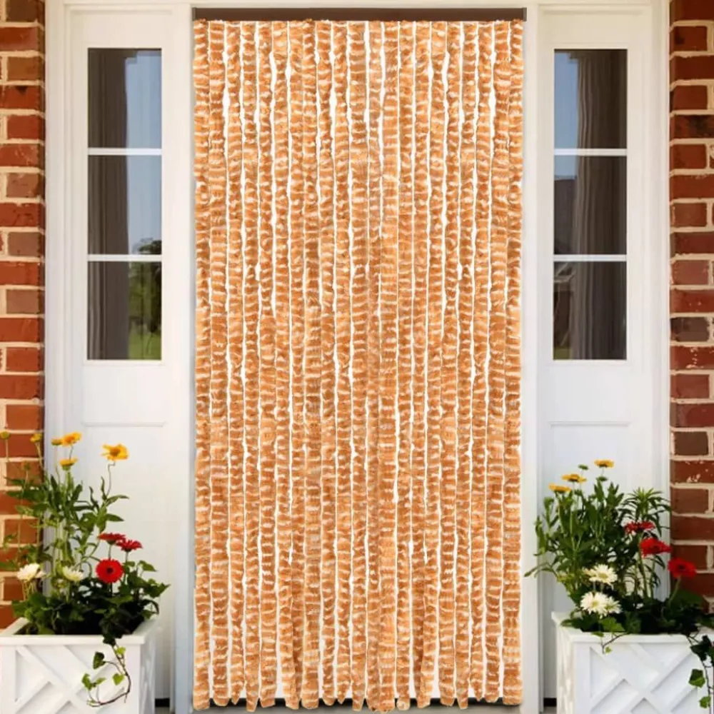 Hot FinePRICE Hyönteisverho okra ja valkoinen 56x185 cm chenille