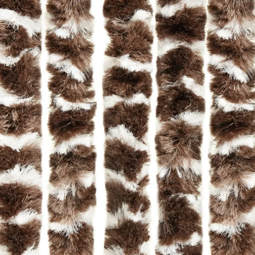 Clearance FinePRICE Hyönteisverho ruskea ja valkoinen 100x220 cm chenille