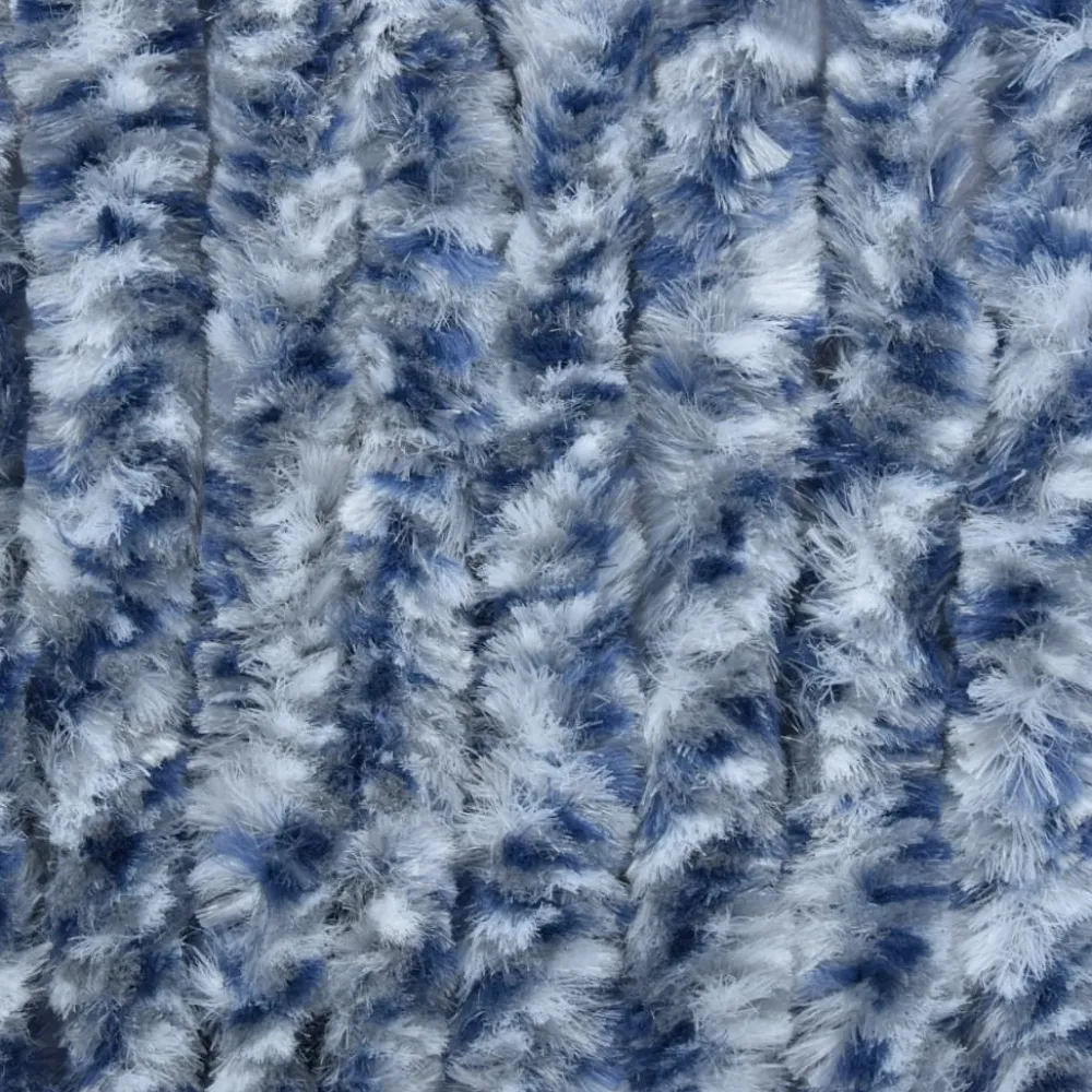 Sale FinePRICE Hyönteisverho sininen, valkoinen ja hopea 56x185 cm Chenille