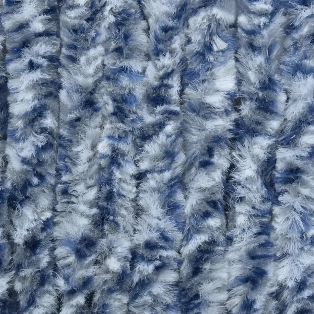 Outlet FinePRICE Hyönteisverho sinivalkoinen 120x220 cm chenille