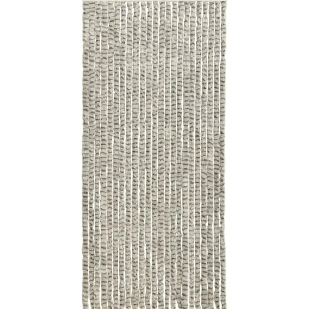 New FinePRICE Hyönteisverho vaalean- ja tummanharmaa 90x220 cm chenille