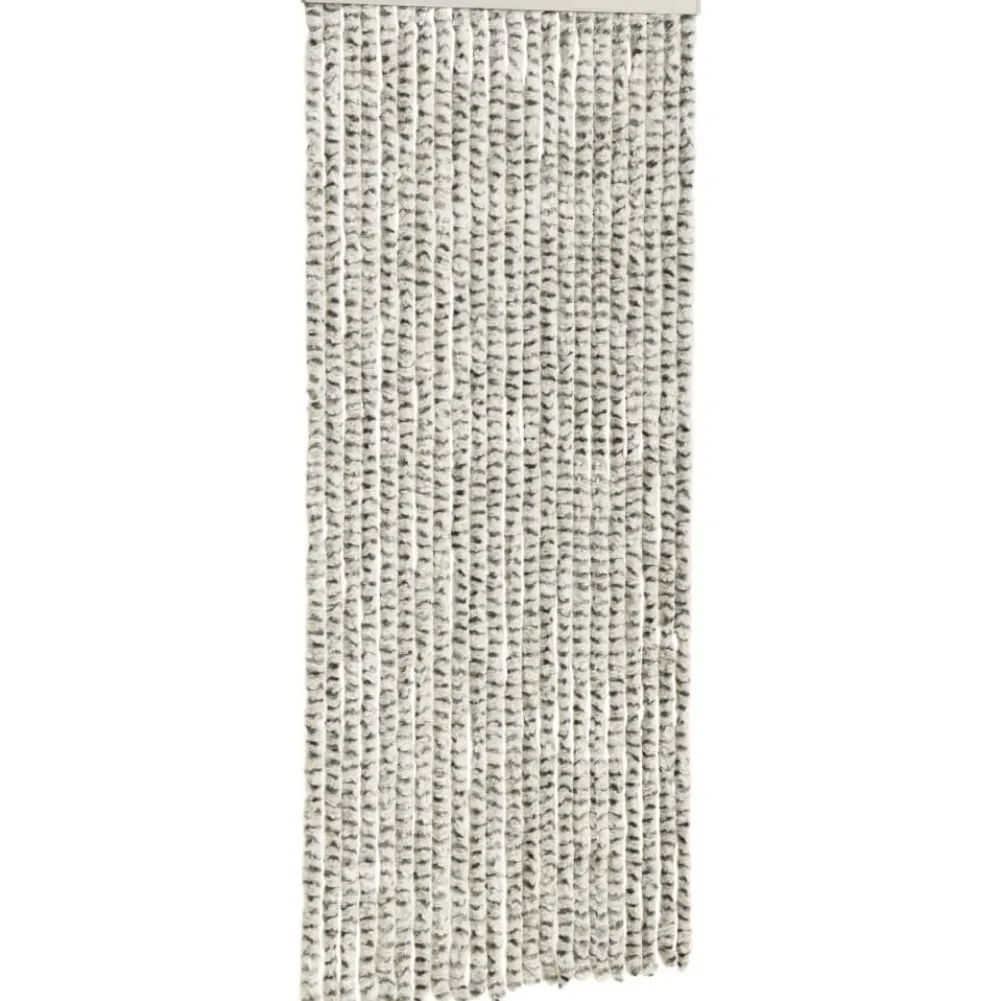 New FinePRICE Hyönteisverho vaalean- ja tummanharmaa 90x220 cm chenille