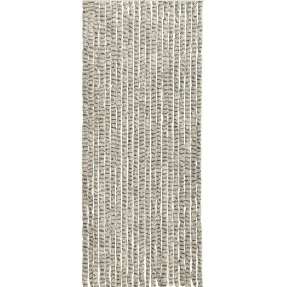 Outlet FinePRICE Hyönteisverho vaalean- ja tummanharmaa 56x185 cm chenille