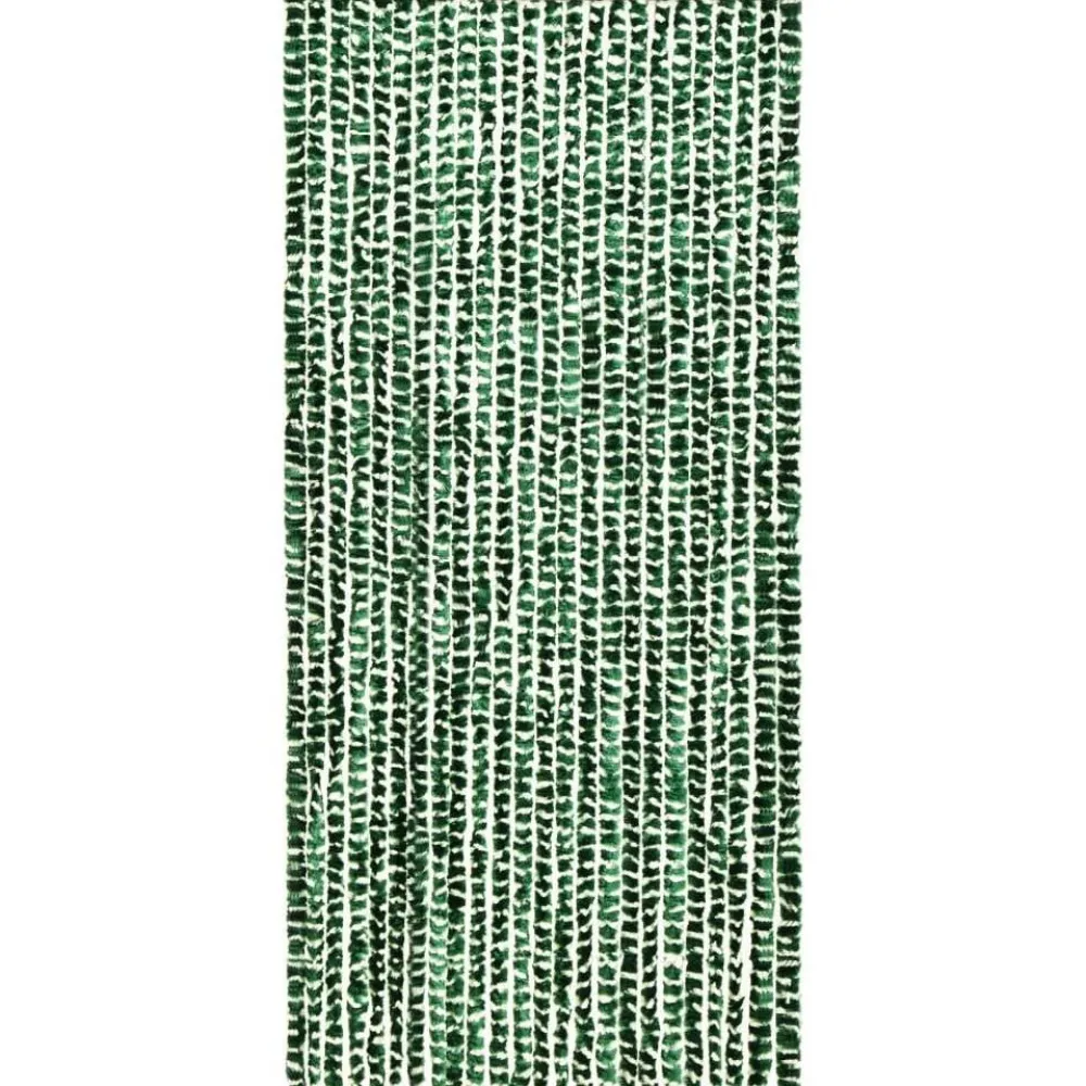 Hot FinePRICE Hyönteisverho vihreä ja valkoinen 100x220 cm chenille