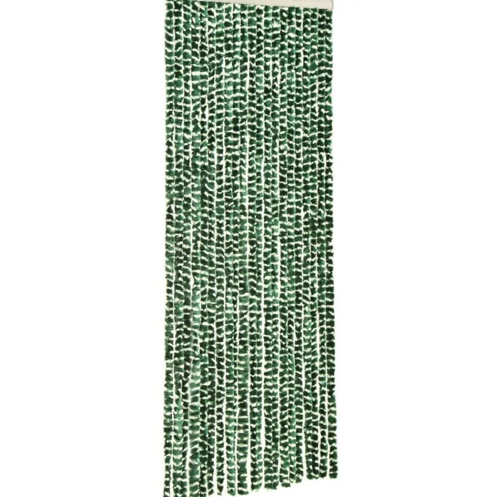 Outlet FinePRICE Hyönteisverho vihreä ja valkoinen 56x185 cm chenille