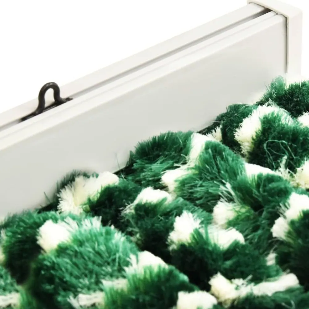 Outlet FinePRICE Hyönteisverho vihreä ja valkoinen 56x185 cm chenille