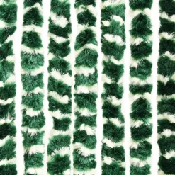 Outlet FinePRICE Hyönteisverho vihreä ja valkoinen 56x185 cm chenille