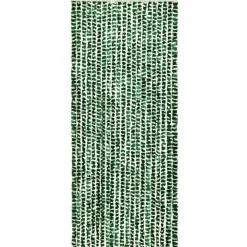 Outlet FinePRICE Hyönteisverho vihreä ja valkoinen 56x185 cm chenille