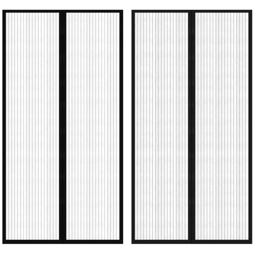 Online FinePRICE Hyttysverho Oveen 210 x 100 cm 2 kpl Magneeteilla Musta