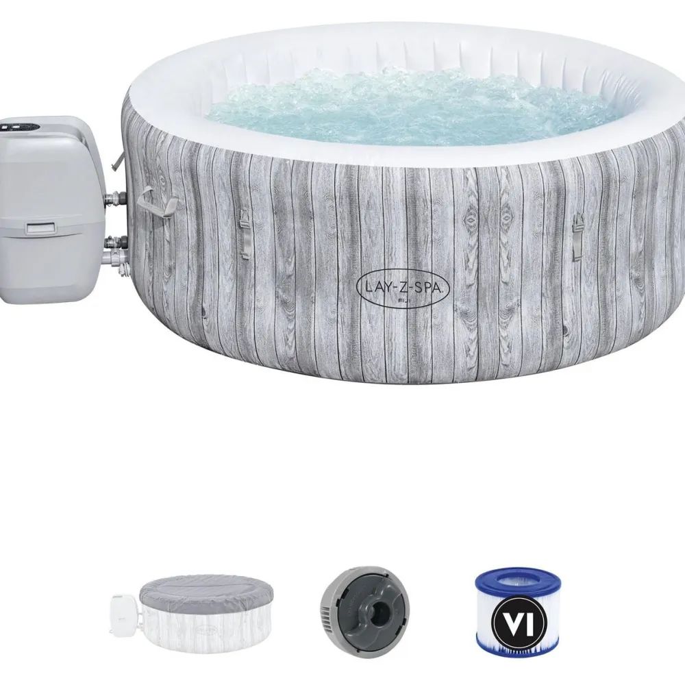 Discount Bestway Ilmatäytteinen poreallas Lay-Z-Spa Fiji AirJet 2-4 hlöä puupaneelikuvio