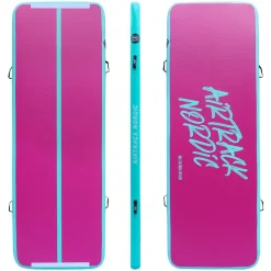 New AirTrack Nordic Ilmavolttipatja Home Collectors Edition, 3m, pinkki-minttu