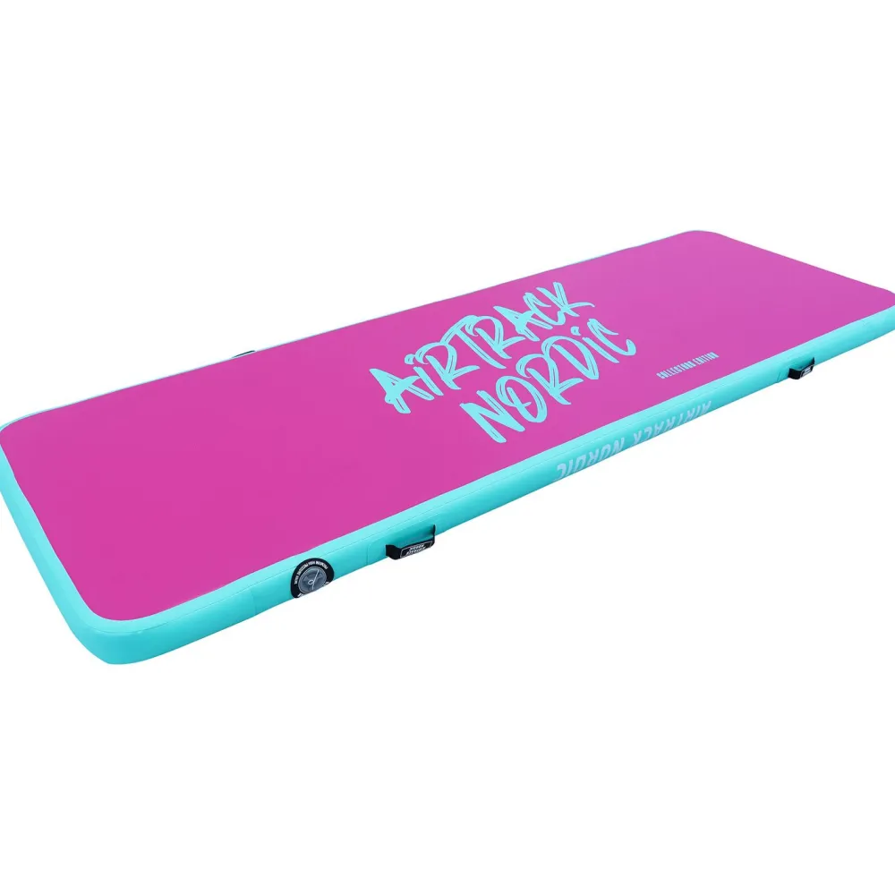 New AirTrack Nordic Ilmavolttipatja Home Collectors Edition, 3m, pinkki-minttu