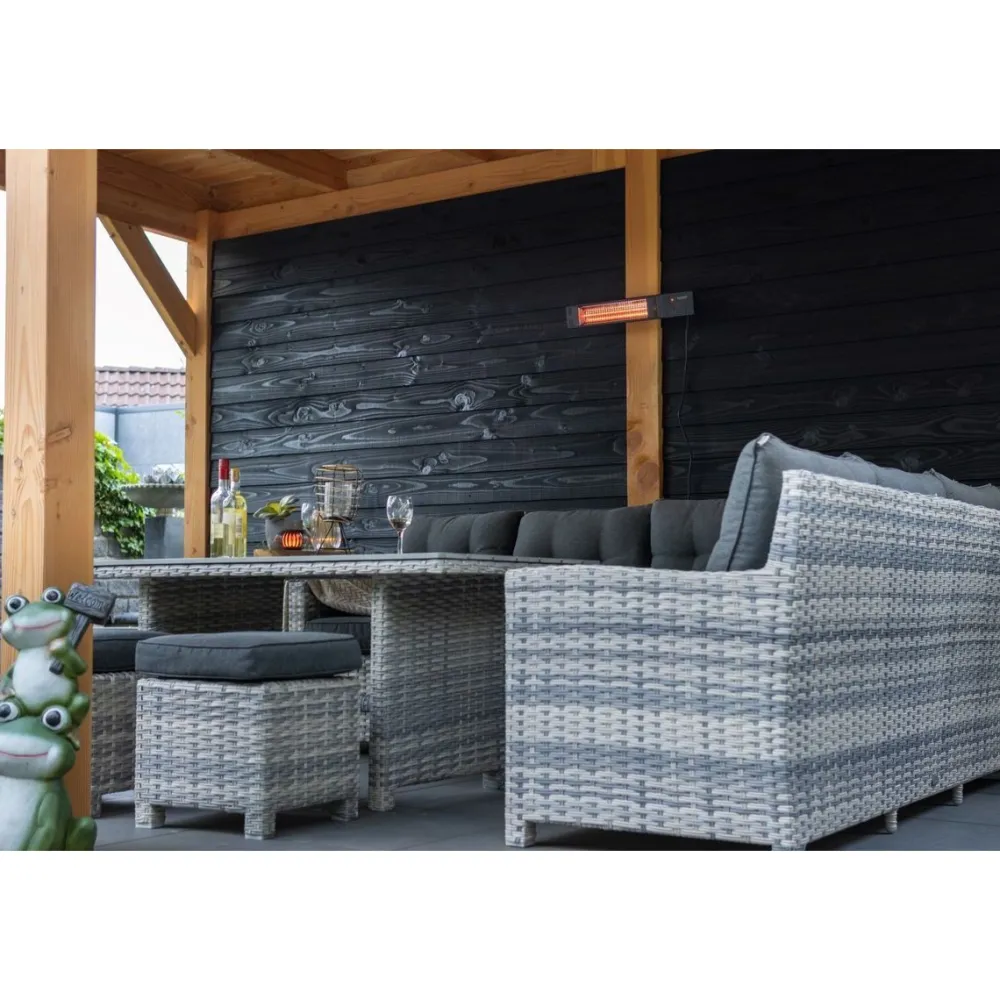 Hot Pistesarjat Infralämmitin Sunred Ultra Fortuna Wall, IP55, 1500W, musta