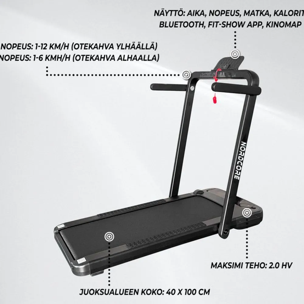 Clearance Nordcore 2-in-1 Kävely-juoksumatto Core 2200