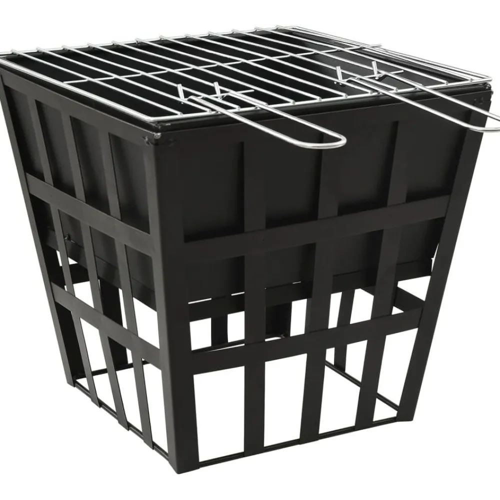 Outlet FinePRICE 2-in-1 tulimalja/grilli 34x34x48 cm teräs