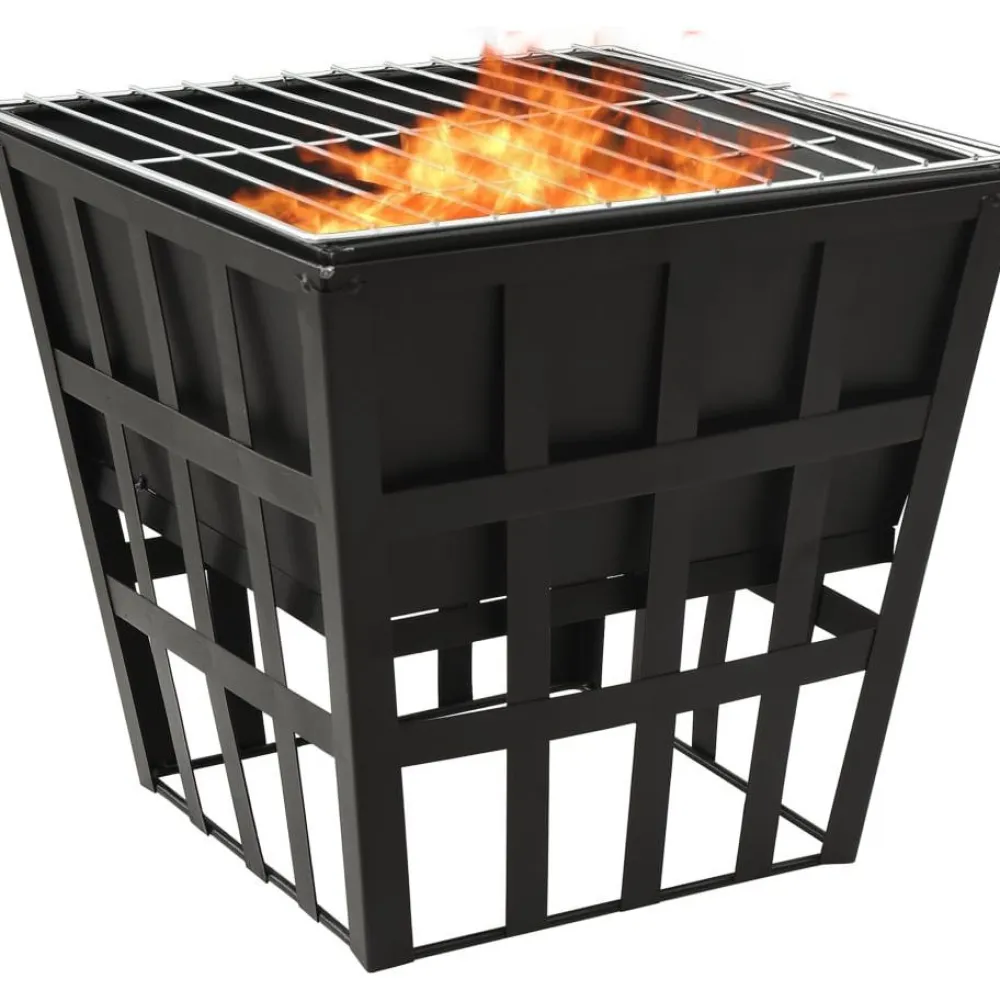 Outlet FinePRICE 2-in-1 tulimalja/grilli 34x34x48 cm teräs