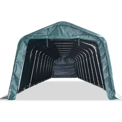 Clearance FinePRICE Irrotettava karjateltta PVC 550 g/m² 3,3x16 m tummanvihreä