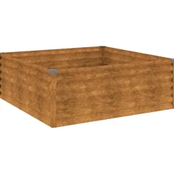 New FinePRICE Istutuslaatikko 100x100x36 cm corten-teräs