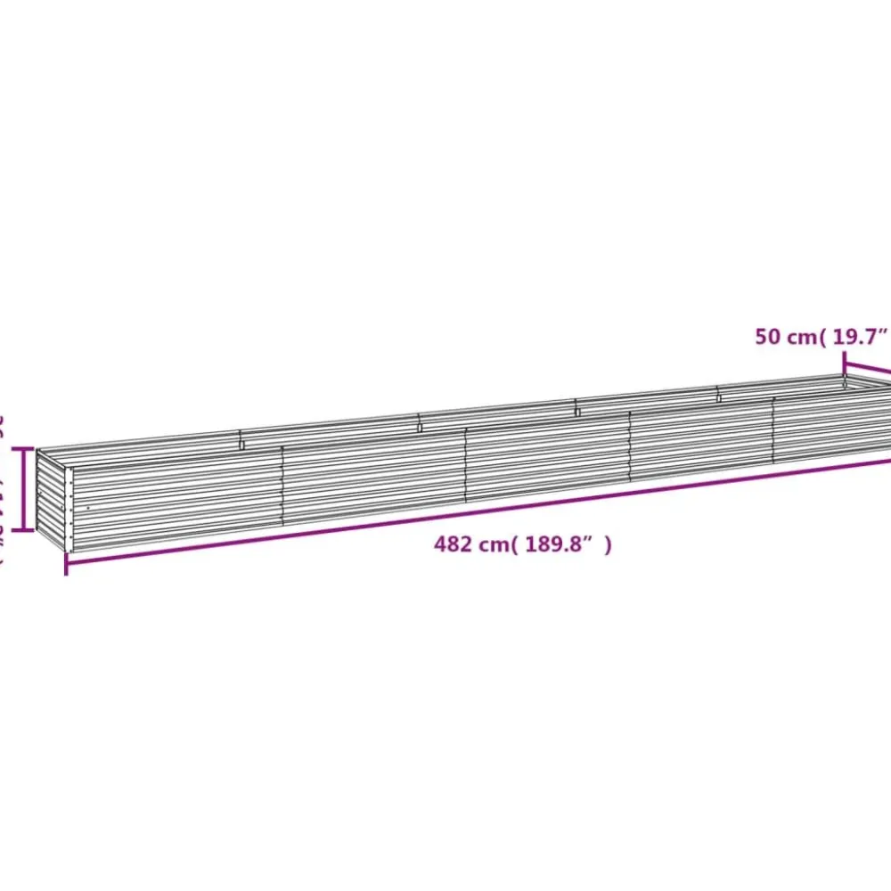 Discount FinePRICE Istutuslaatikko 482x50x36 cm corten-teräs