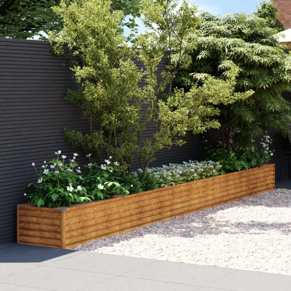Discount FinePRICE Istutuslaatikko 482x50x36 cm corten-teräs