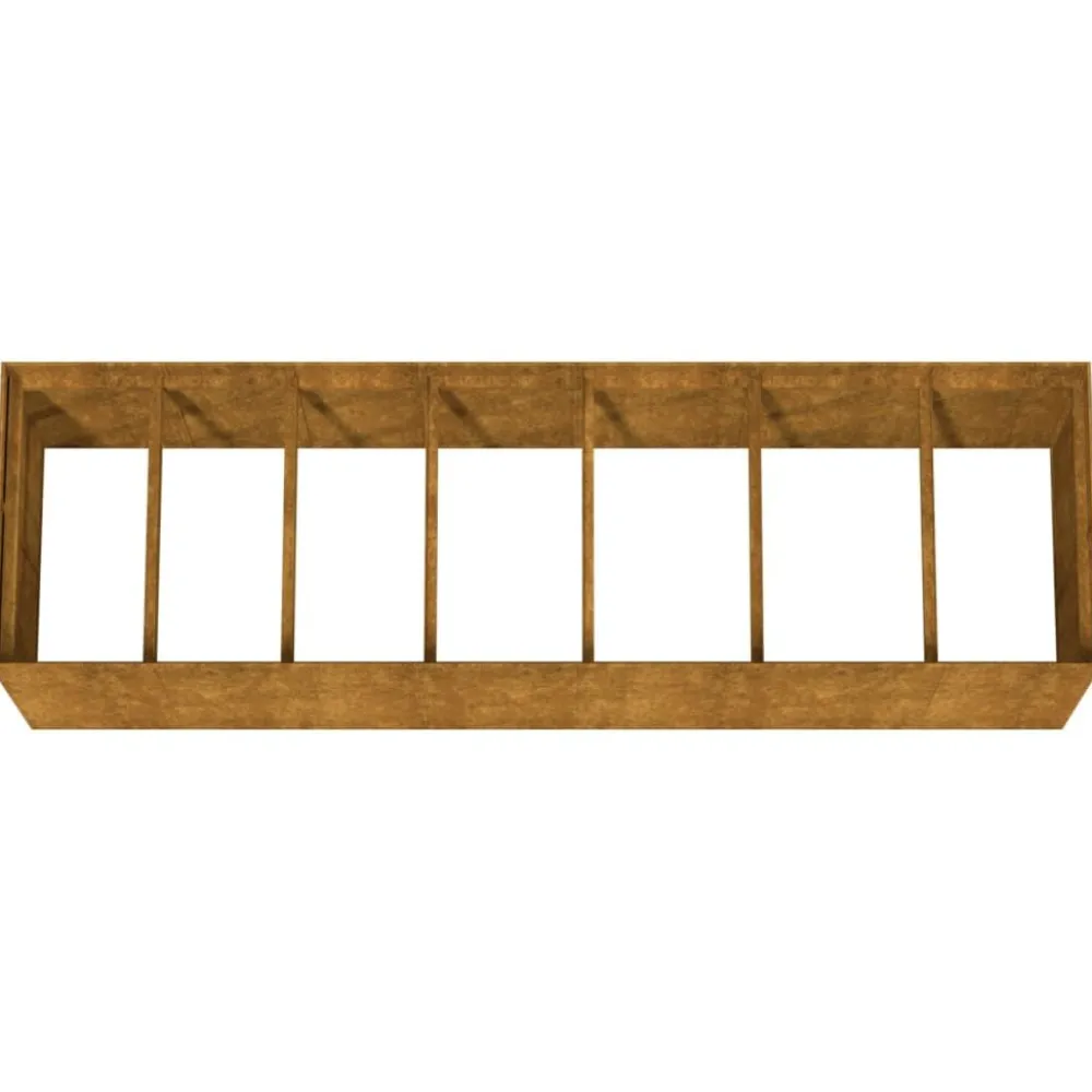 Outlet FinePRICE Istutuslaatikko 280x80x80 cm corten-teräs