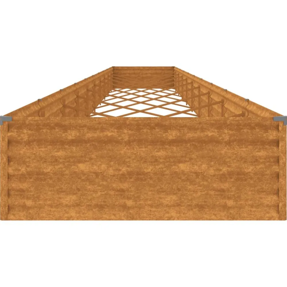 New FinePRICE Istutuslaatikko 960x100x36 cm corten-teräs