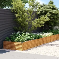 New FinePRICE Istutuslaatikko 960x100x36 cm corten-teräs