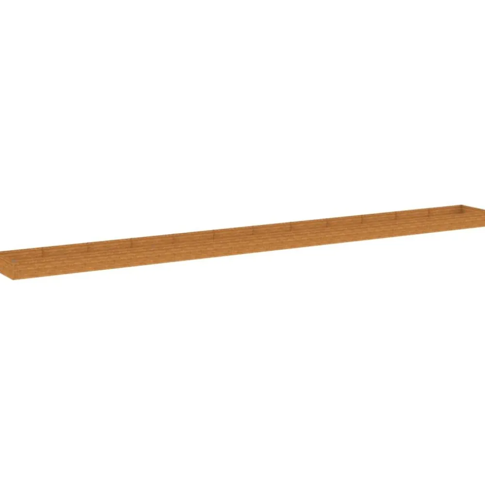 New FinePRICE Istutuslaatikko 1150x100x36 cm corten-teräs