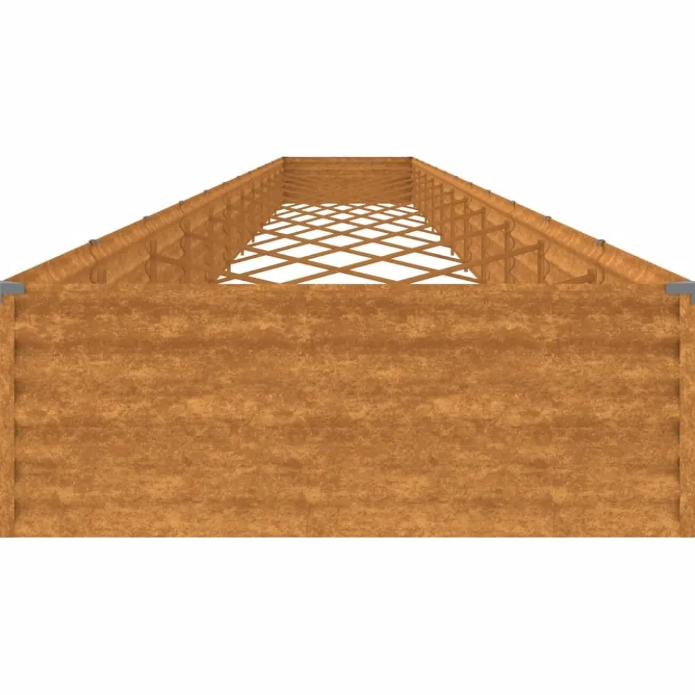 New FinePRICE Istutuslaatikko 1150x100x36 cm corten-teräs